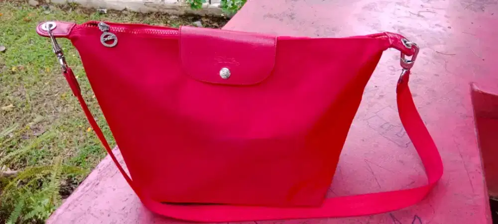 Longchamp tas le pliagle top handle bag