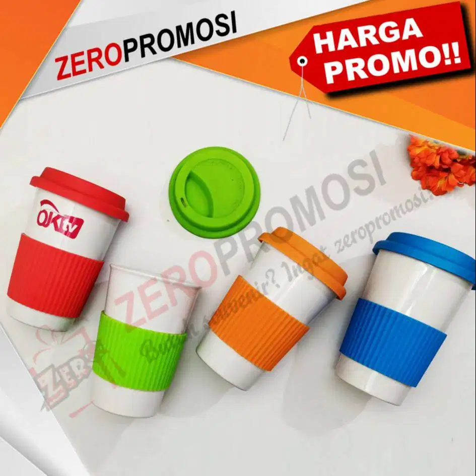 Souvenir Mug Rainbow Unik Dengan Custom Logo Promosi