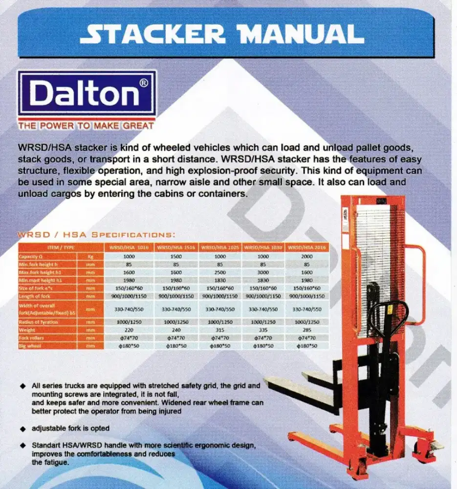 Stacker Manual Murah