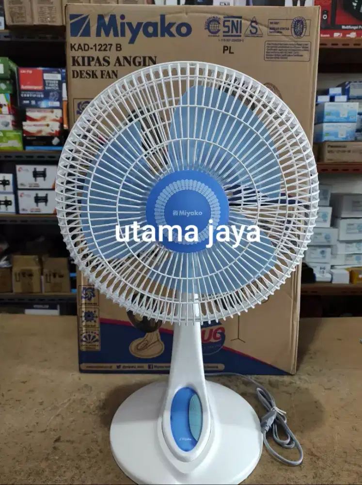 KIPAS ANGIN MEJA MIYAKO 12in KAD-1227B (BARU dan BERGARANSI 1TH)