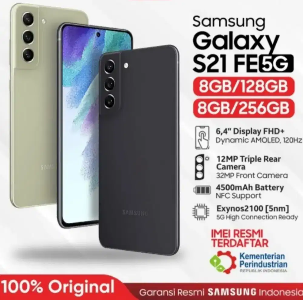 Samsung Galaxy S21 FE 5G 8/256 GB Garansi 11 Bulan Resmi Sein