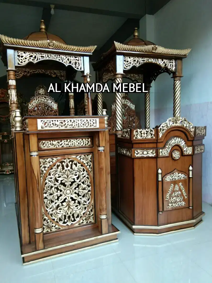 Terima pesanan mimbar masjid berkualitas bagus