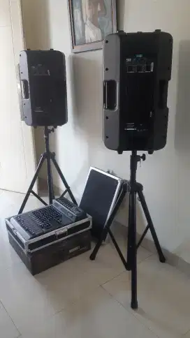 Soundsystem set active + mixer..no huper beta3 yamaha mackie ashley