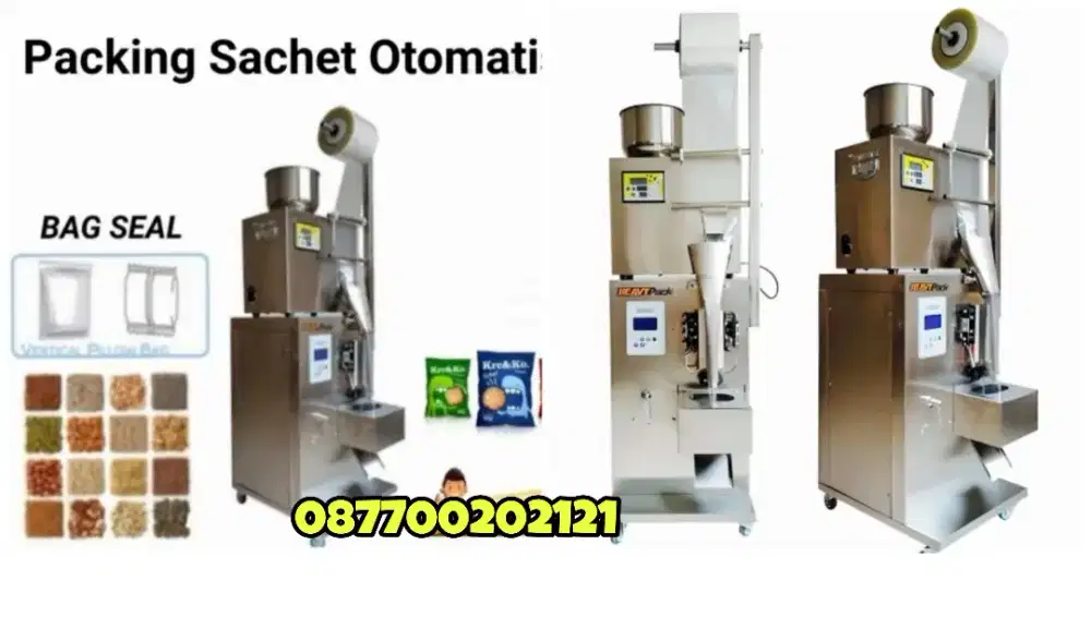 (KRANGGAN TEKNIK)mesin pengemas sachet otomatis utk butiran dan powder