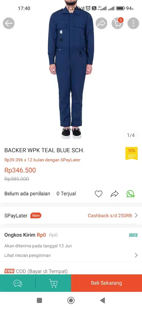 Nego Waras Wear Pack Backer Rsch Sch Size M