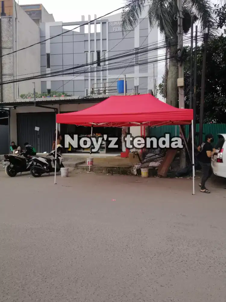 Tenda lipat matic premium dan biasa