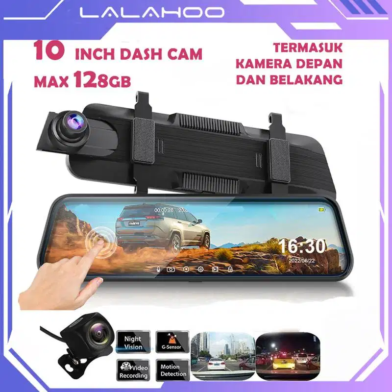 CAMERA DEPAN BELAKANG DVR SPION TENGAH CCTV MOBIL 9.35 inch FULL SET