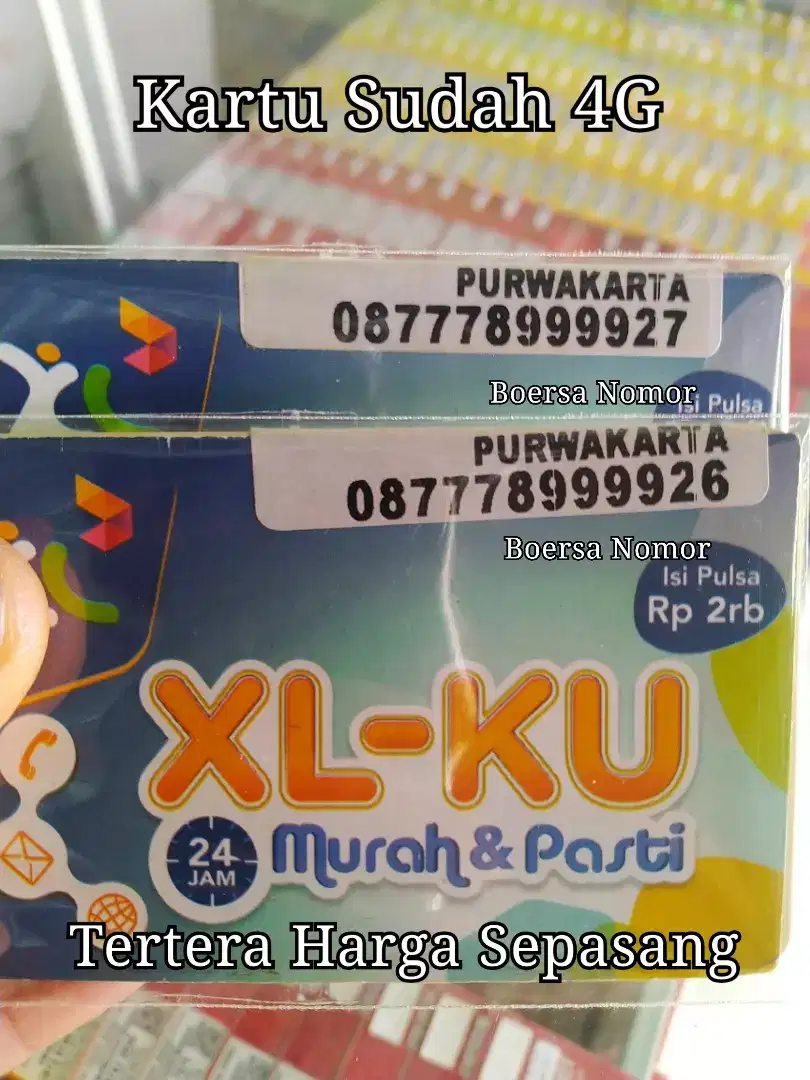 Nomor XL angka Naik Pasangan - Kartu XL Cantik Couple