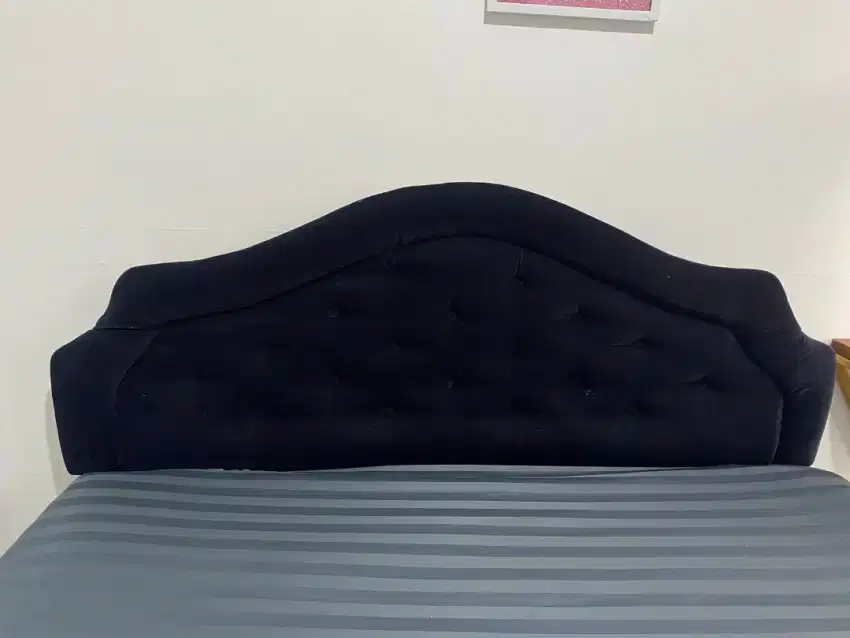 Tempat Tidur mewah Bludru Biru korea