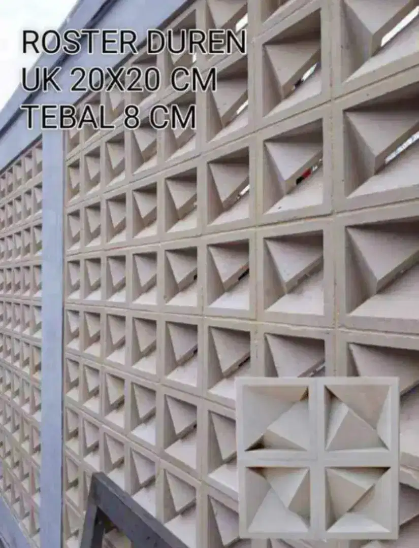 Roster beton
Roster cor
Wallpanel beton 3d
Bata tempel 
Roster merah