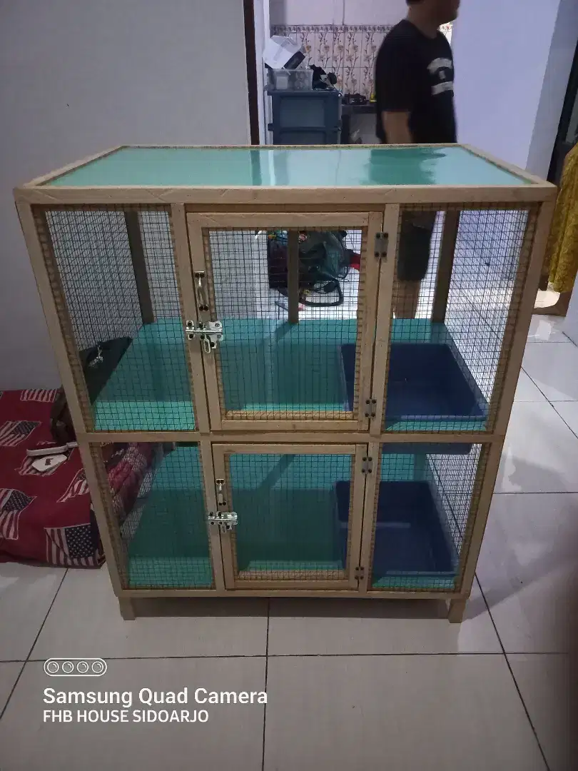Kandang kucing kayu 2 kama2