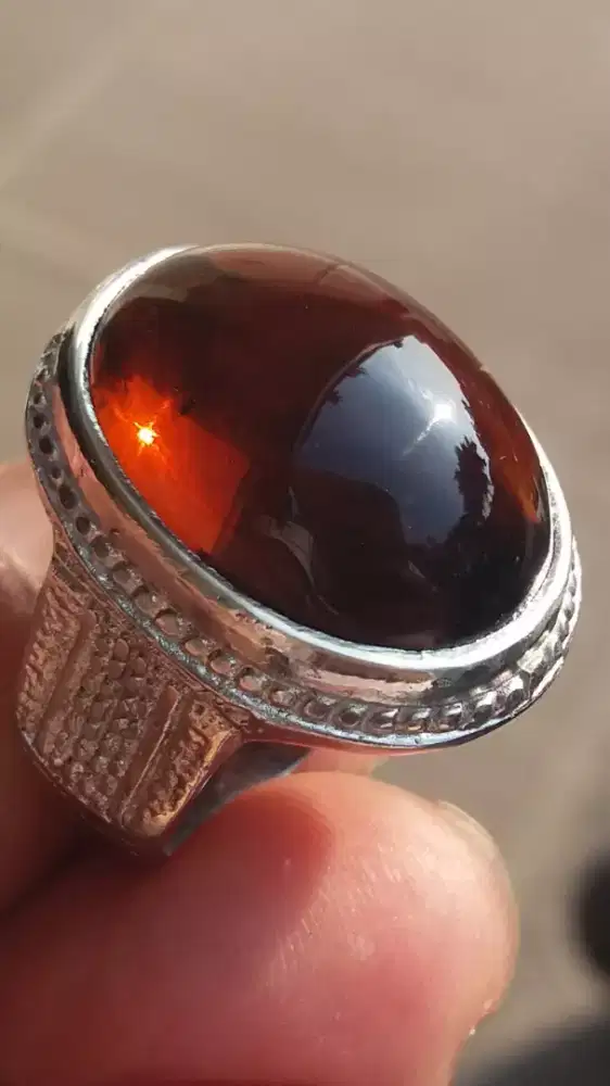 Jual Batu Cincin Natural Fire Oval Crystal Bagus sekali