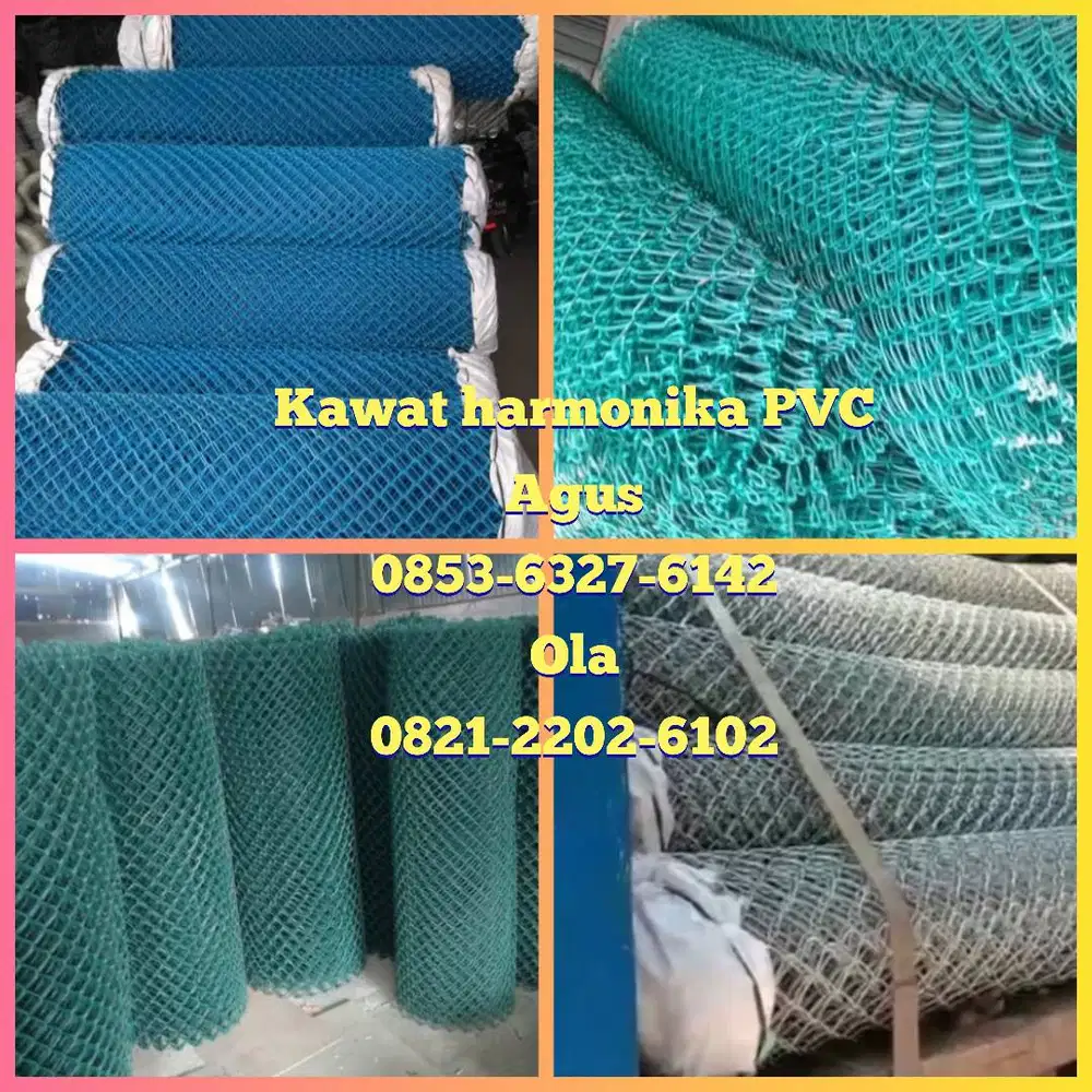 Kawat harmonika pvc 2.7 mm lubang 50 mm
