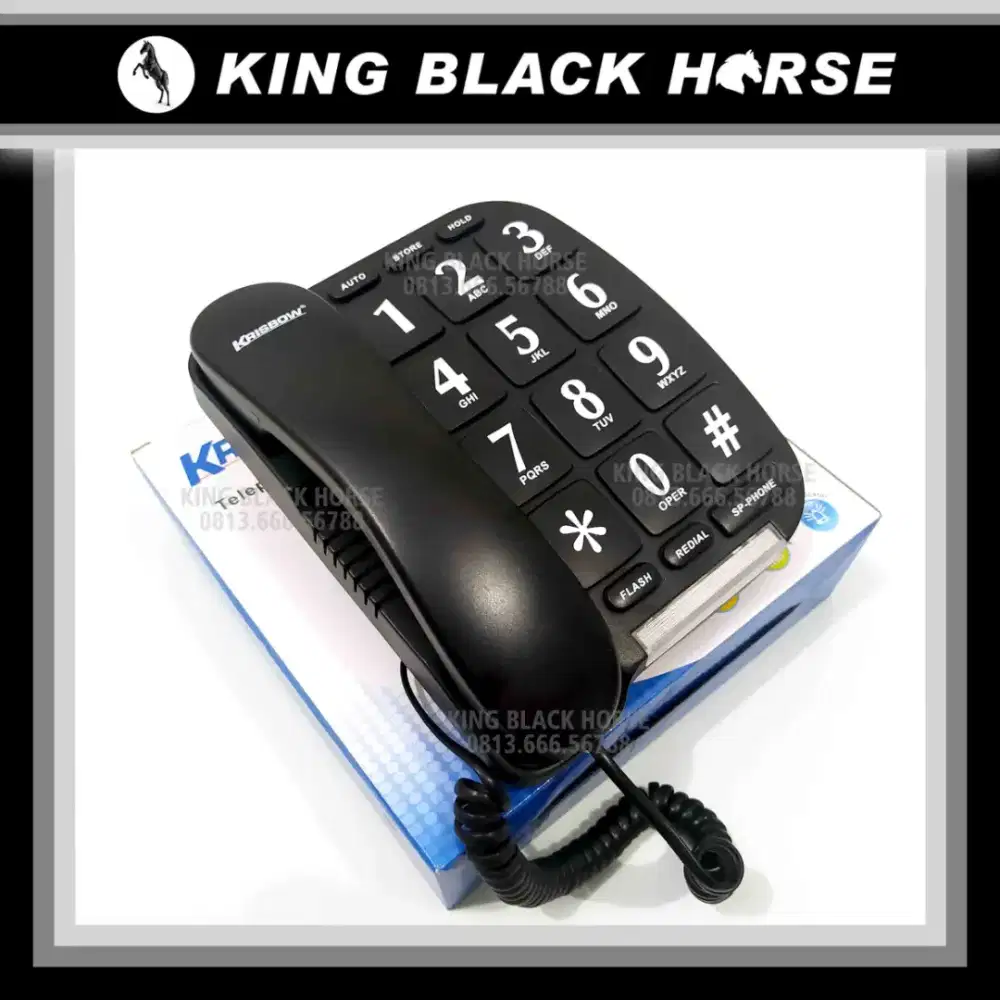 Telepon Rumah Tombol Besar - Telpon Rumah Ukuran Besar - Jual Cepat BU