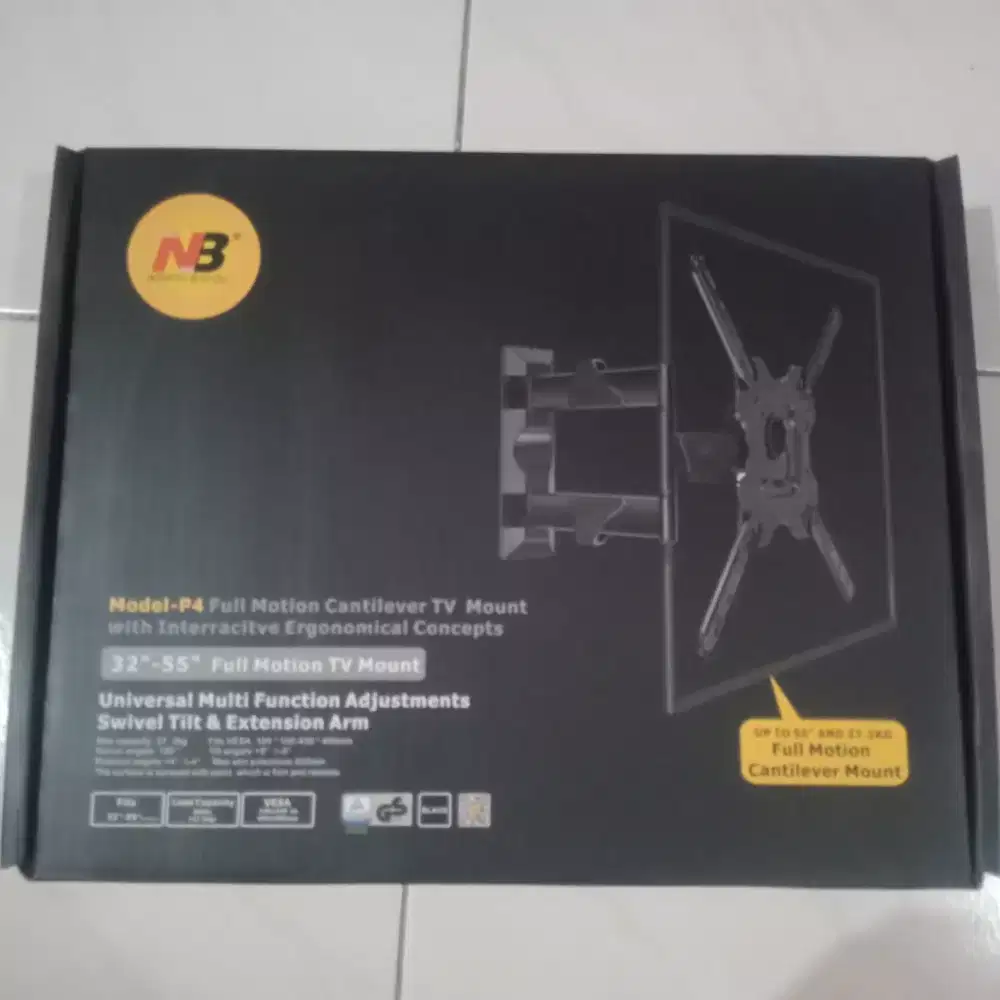 Jual BRAKET BRACKET TV NB NORTH BAYOU P4 SWIVEL UPTO 55INC