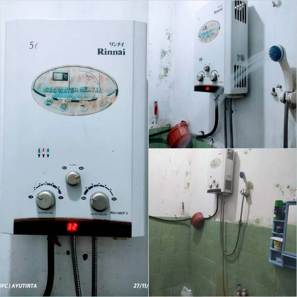 water heater rinnai digital siap pakai tanpa listrik