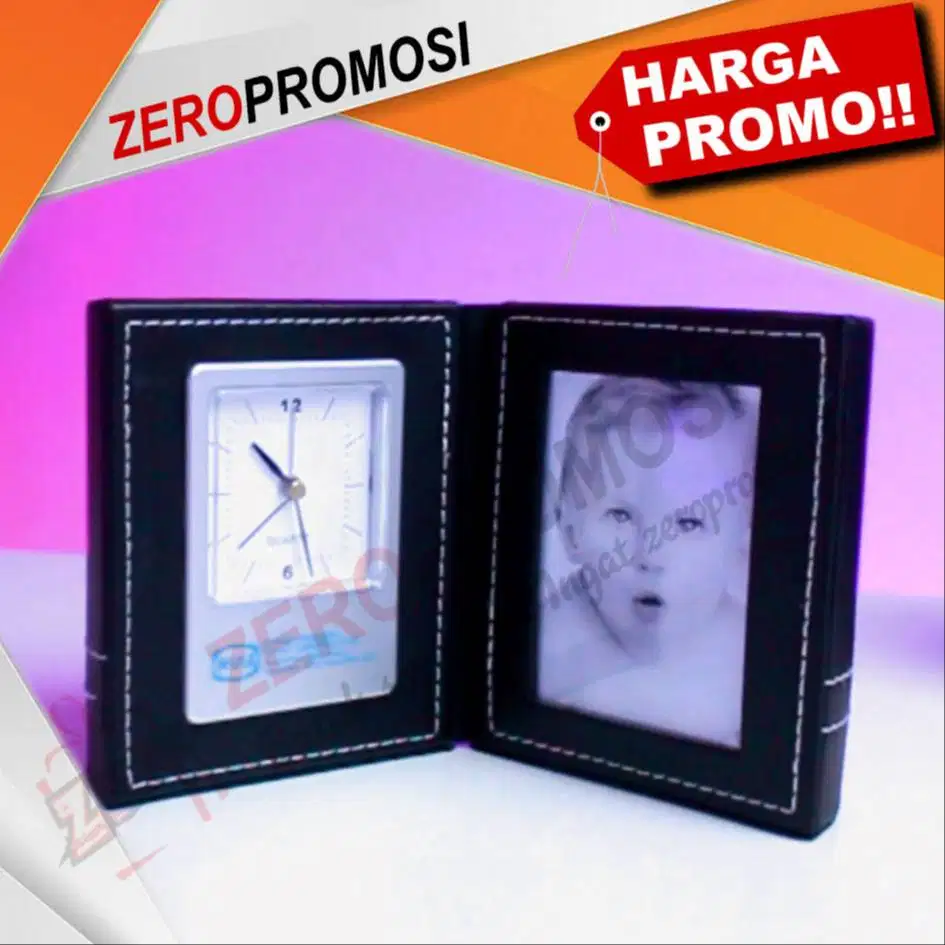 Souvenir Jam Meja JHF-512 Holder Custom Promosi