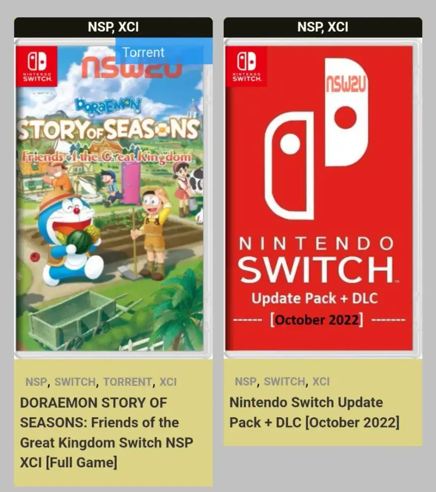 Isi Game Nintendo Switch