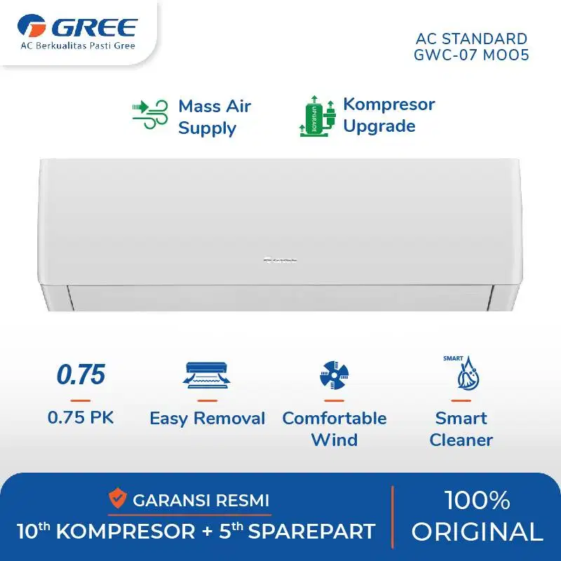 AC Gree 3/4pk Type 07MOO5S (Termasuk Pasang)