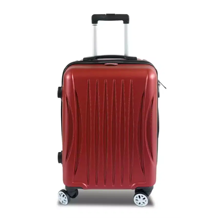 20 Inchi Tas koper trolly/troli travel Hardcase merah maroon