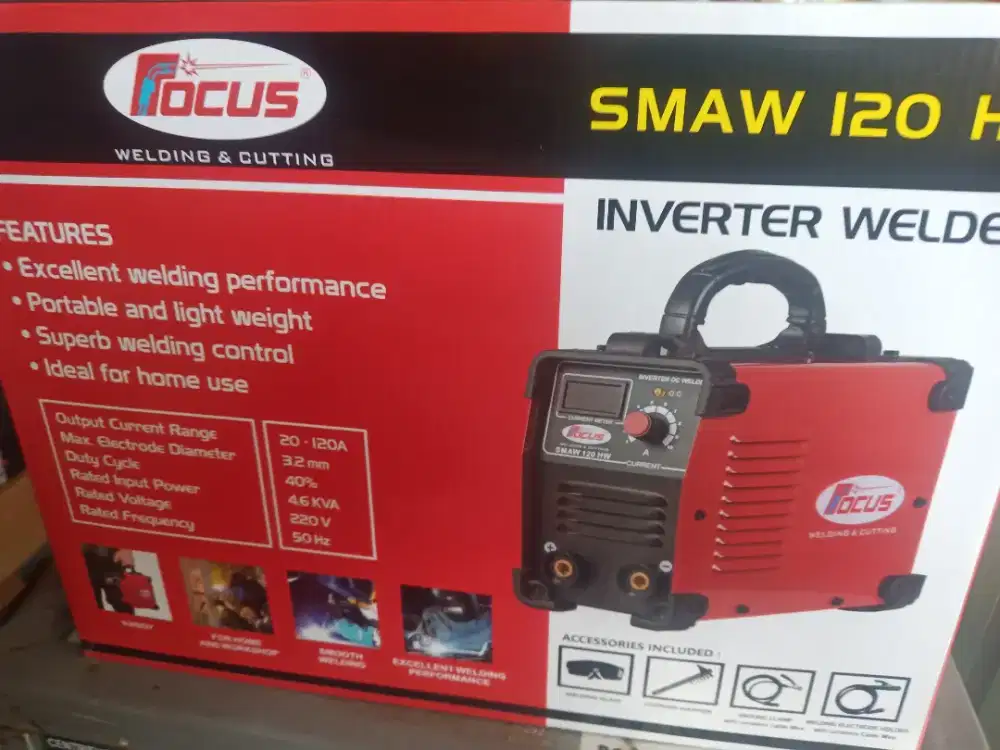 (RUMAH TEKNIK JOGJA)Las inverter las FOCUS 120 amp sdh digital