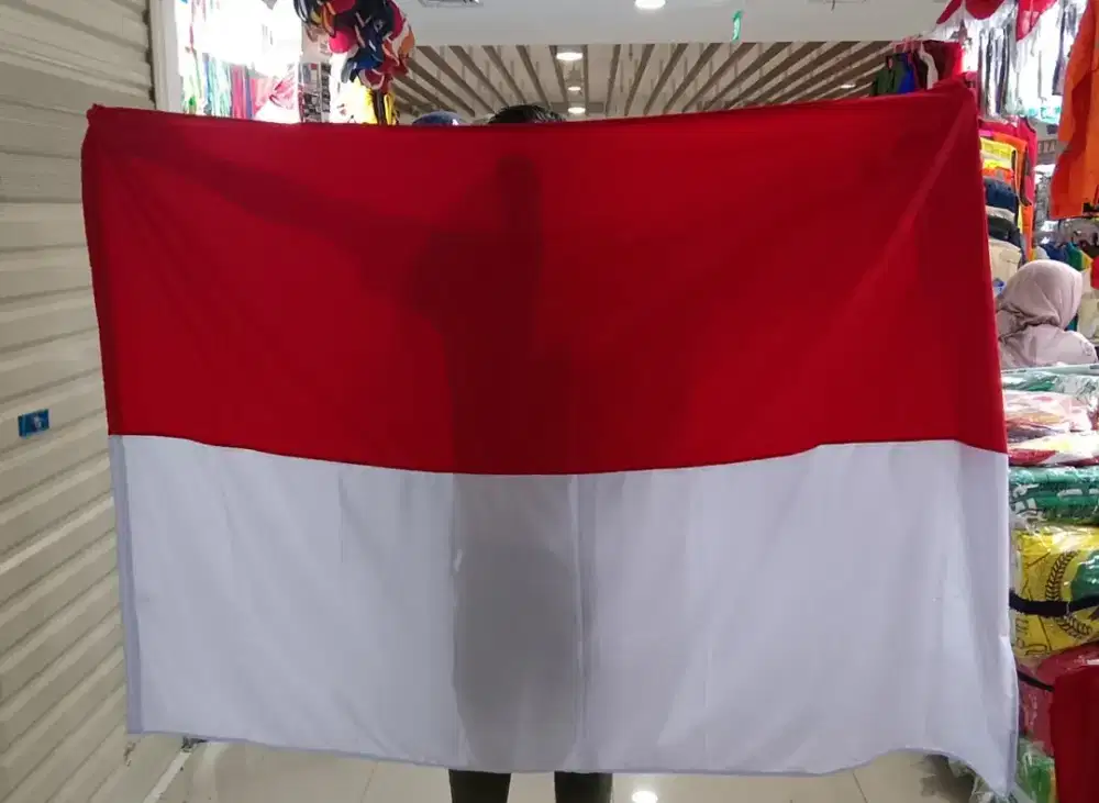 Bendera merah putih ukuran 120x180cm bahan sanwos