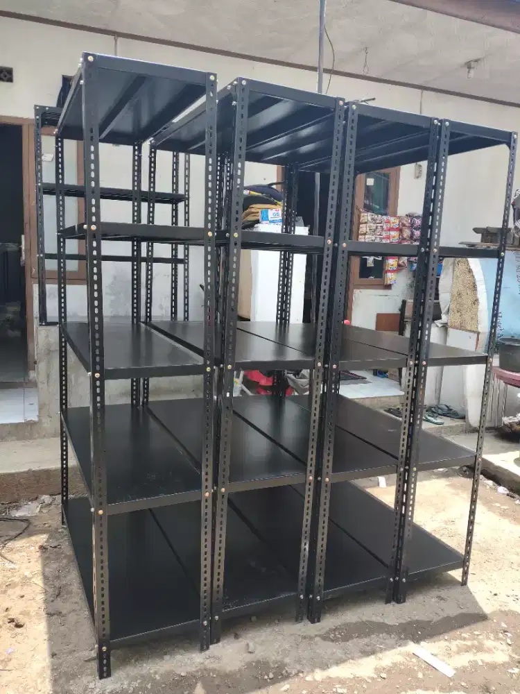 rak besi warna hitam mantap bandung only