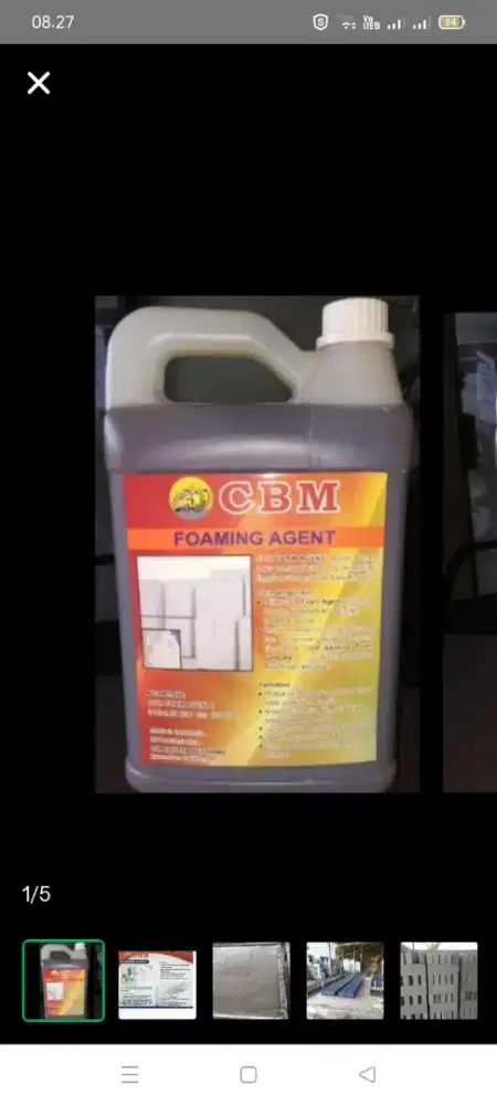 Cairan Foam Agent Bata ringan hebel kemasan 5liter