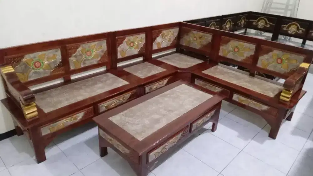 PROMO Kursi Jati L/Sudut GRATIS ONGKOS KIRIM