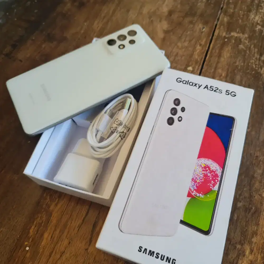 Samsung A52s 5G 256 GB White Normal Lengkap Galaxy A52s SEIN