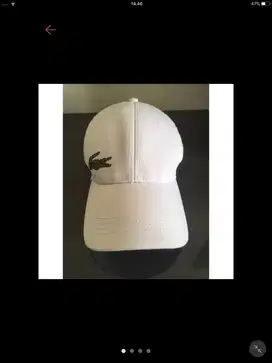 Topi Lacoste putih