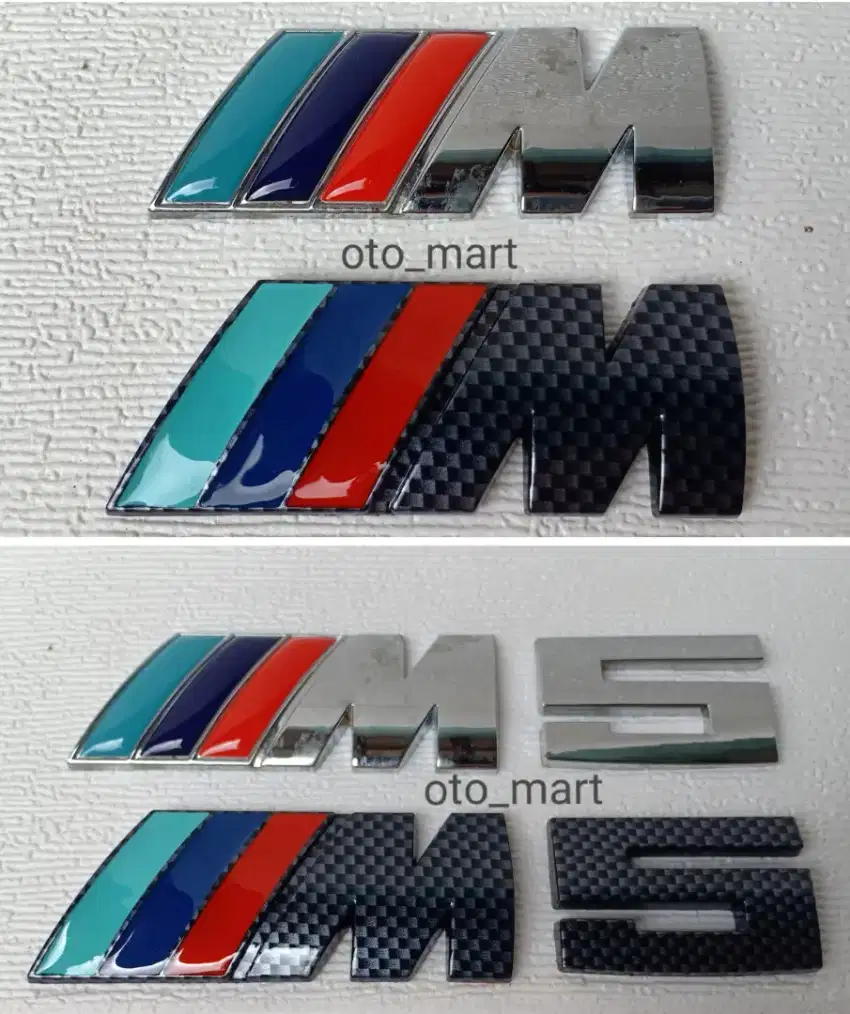 Emblem Mtech M5 Chrome Carbon BMW E30 E34 E36 E39 E46 E60 E90 Sticker