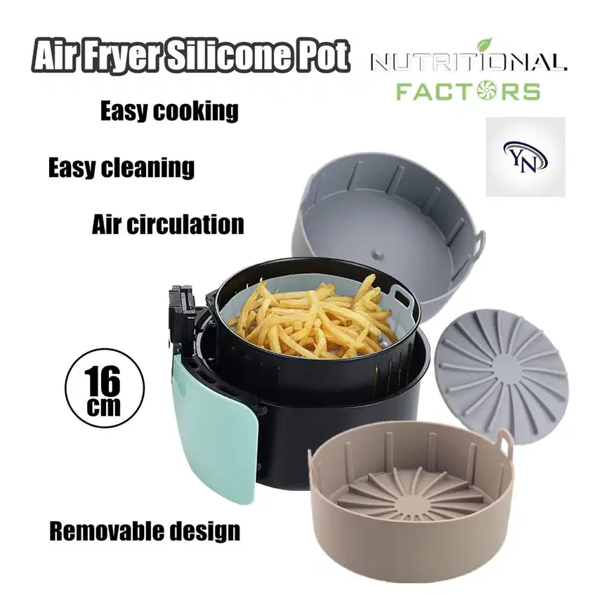 Silicone Air Fryer Pot Pan Basket Keranjang Baskom Air Fryer Silikon