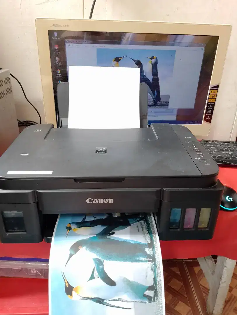 Printer Canon Pixma G2000 All In One Ink Tank Print Scan Copy