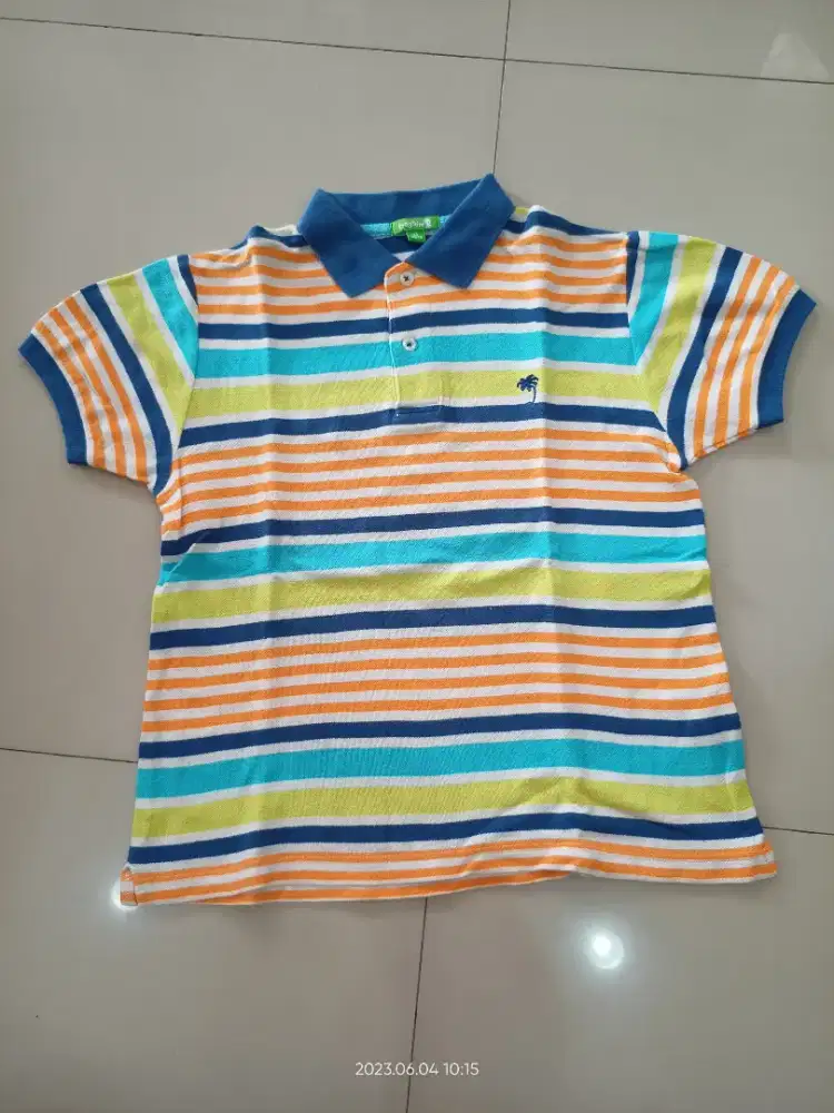 baju polo shirt anak laki laki usia 14 tahun bossini warna cerah
