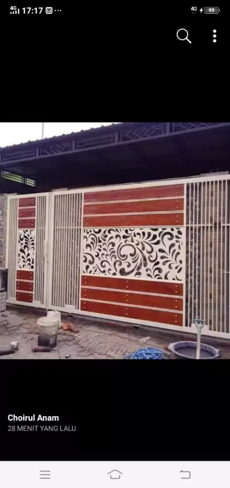 Reling tangga besi galvanis