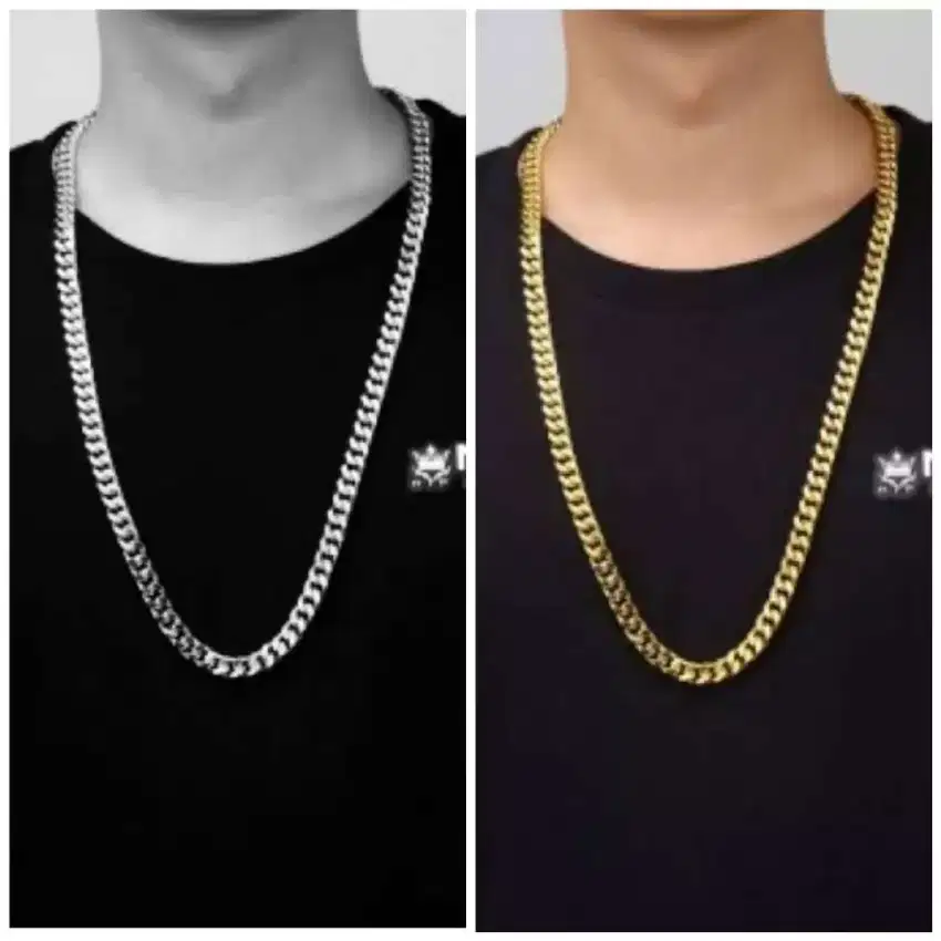 Kalung Rantai Besar Gold Titanium Panjang 60cm Pria Cowok Hip Hop