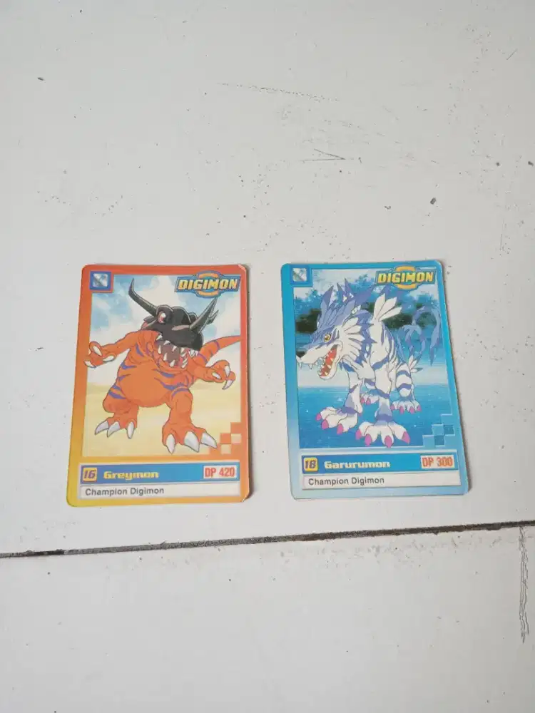 Kartu DIGIMON Garurumon & Greymon non Hologram