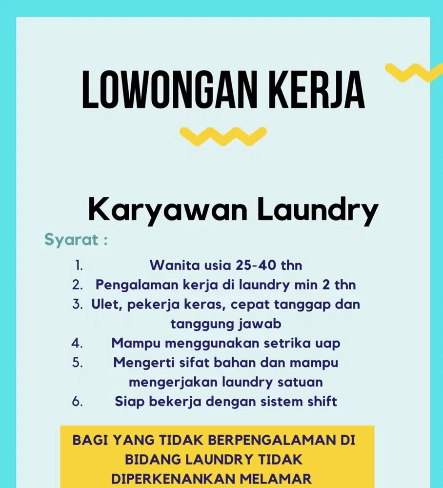 Lowongan Karyawan Laundry Daerah meruya