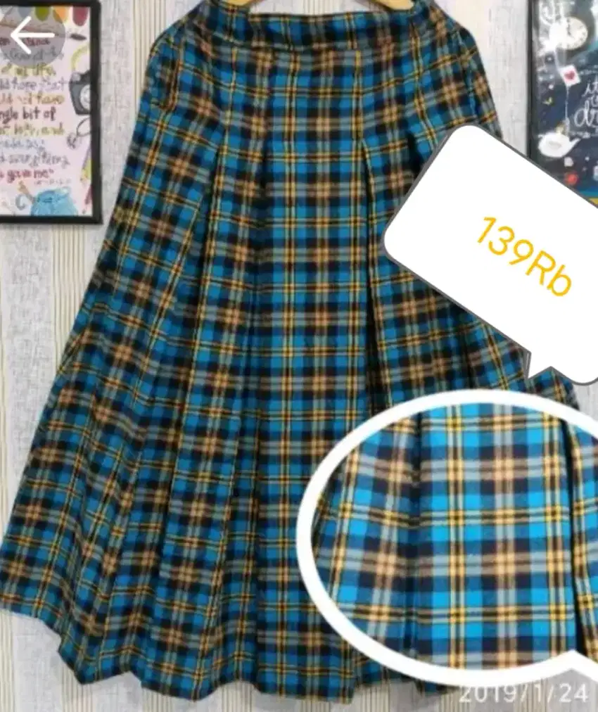 Rok rempel katun flanel premium