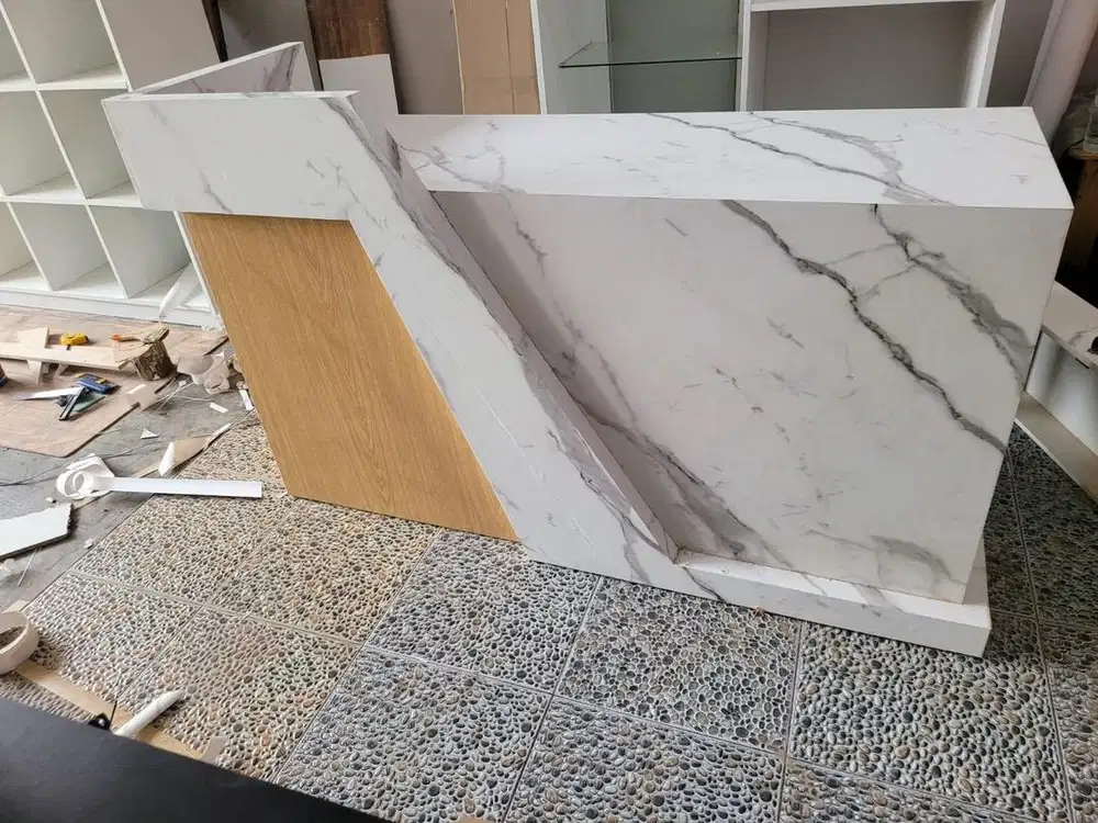 Meja ressepsionis kantor | 150x50x80cm