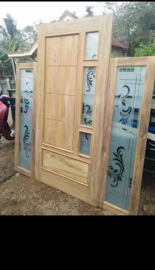 Pintu jendela kusen full kayu jati dan mahoni