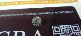 Batu Permata Moissanite Sertifikat GRA