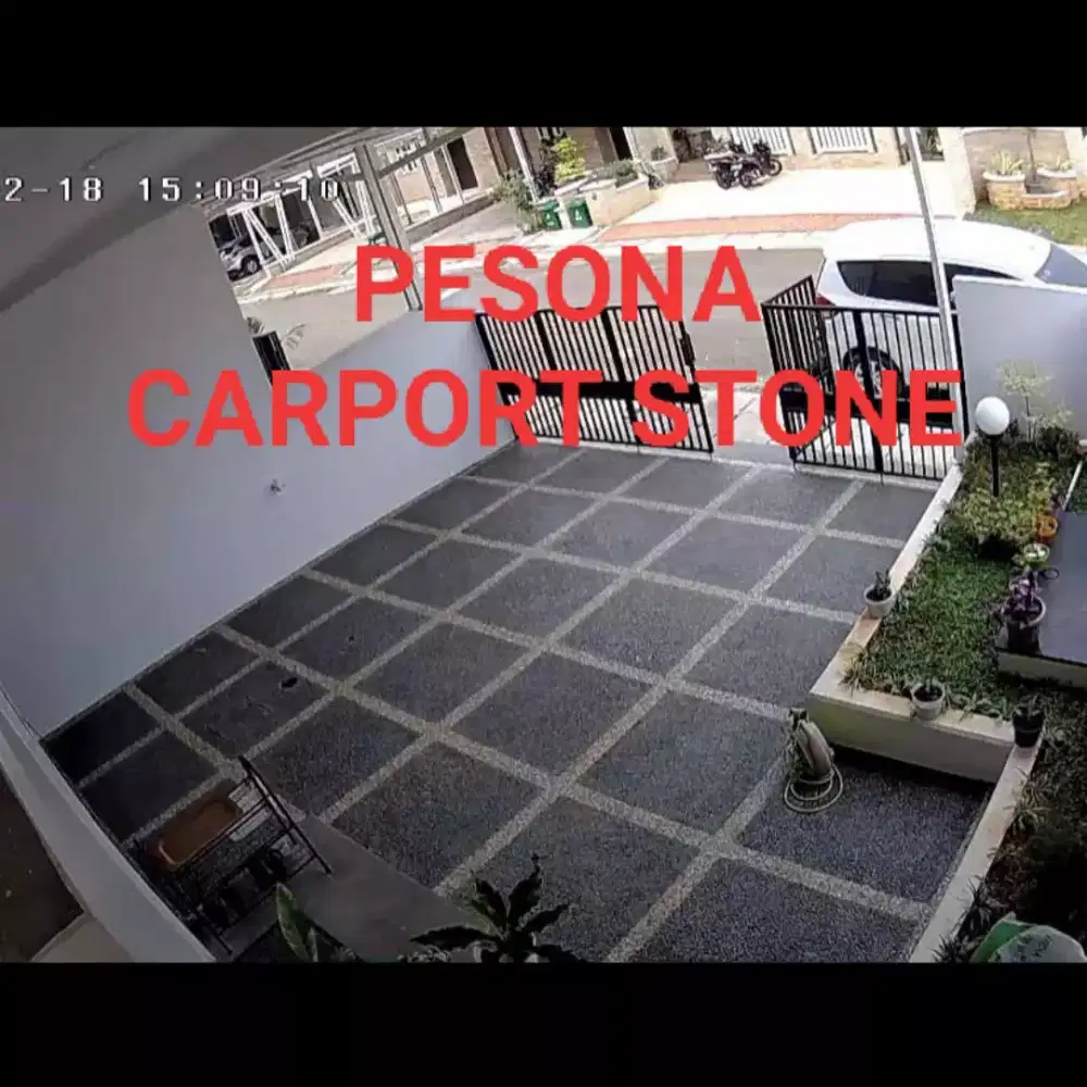 Lantai batu sikat halaman