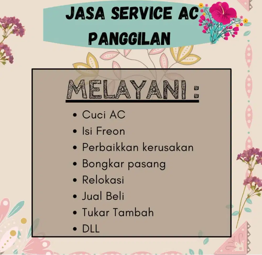 SERVICE AC (JASA DAN PENGADAAN UNIT)