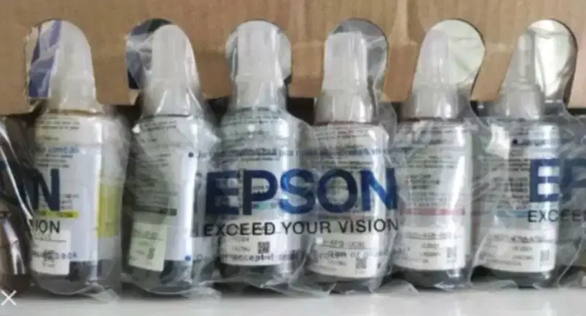 6 warna tinta original bawaan printer Epson l805 series