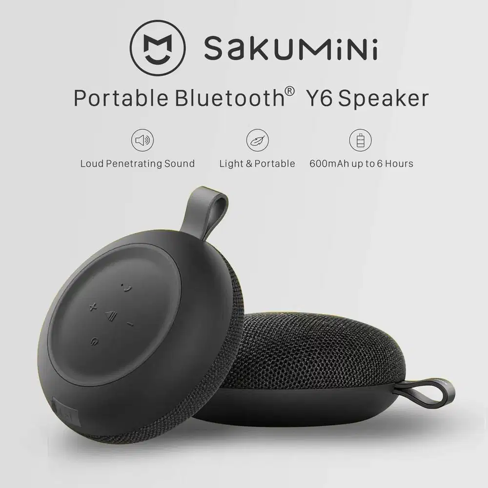 SAKUMINI Y6 Speaker Bluetooth Portable Mini Pocket Wireless Round