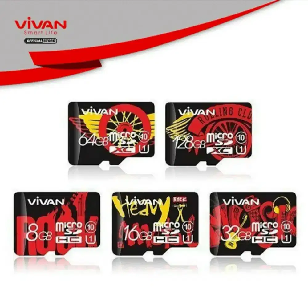 Micro SD Microsd Class 10 Kartu Memory Card Vivan 16GB 32GB 64Gb 128GB