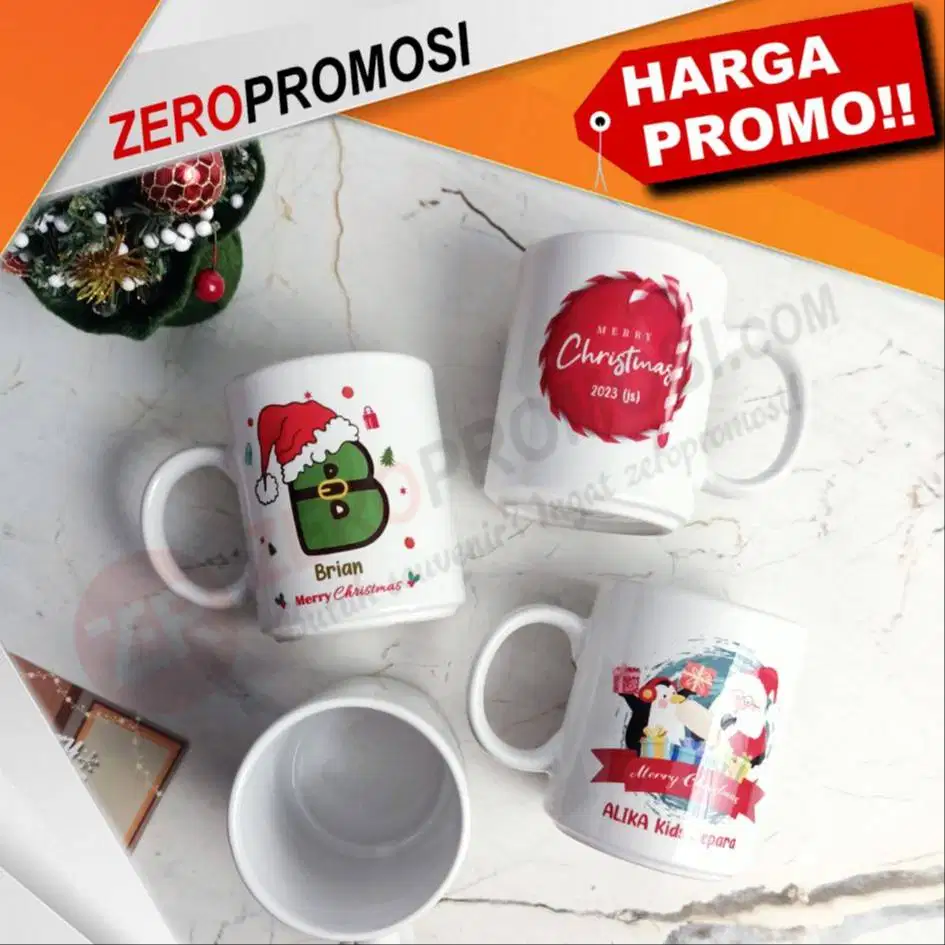 Gelas Natal Santa Kado Souvenir Mug Merry Christmas