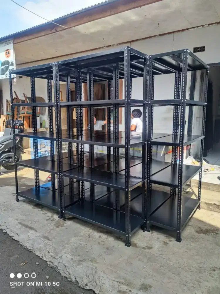 rak besi warna hitam siap kirim bandung kota